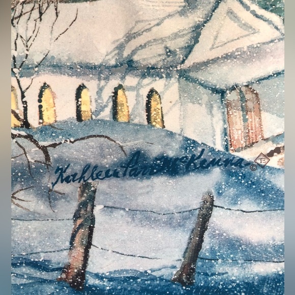 Toland Kathleen Parr McKenna Snowy Winter Scene Flag - Picture 10 of 11